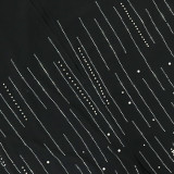 Muslim Women Elegant Beaded Belt Evening Dress with Robe Dubai Abaya