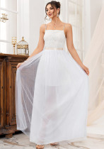 Elegant Mesh Bridesmaid Dress