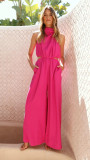 Women's Summer Halter Neck Wide-Leg Jumpsuit