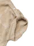 Spring and Summer Women's Bat-Sleeve  Jacquard Pullover Shirt