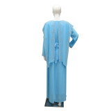 Fashionable Chiffon Beaded Long Dress Muslim Robe Dubai Arab