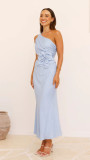 Summer Fashion Women's Sexy Slash shoulder Solid Color Slim Dress