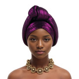 Women Shiny Knotted African turban hat