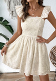 Women Summer Hollow Backless Flying Sleeve Strap Dress