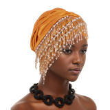 Women heavy-duty multi-layer tassel hat Baotou hat Muslim hat Xiyintemu haircut