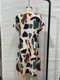 Women Printed Round Neck Dress