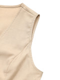 Women Casual Summer Sleeveless Vest Top and Shorts Two-Piece Set