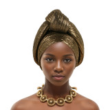Women Shiny Knotted African turban hat