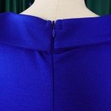 Plus Size Women Sexy Red Maxi African Dress