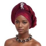 Women braided layered Baotou hat Muslim hat African turban hat
