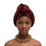 Women Shiny Knotted African turban hat