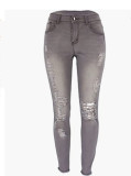 Women Stretchy Ripped Denim Pants