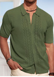 Men's Summer Short Sleeve Knitting Polo Top