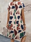 Women Printed Round Neck Dress