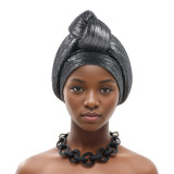 Women Shiny Knotted African turban hat