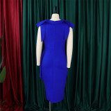 Plus Size Women Sexy Red Maxi African Dress