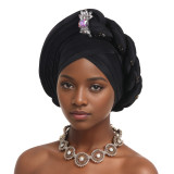 Women braided layered Baotou hat Muslim hat African turban hat