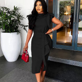 Plus Size Women Sexy Red Maxi African Dress