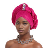 Women braided layered Baotou hat Muslim hat African turban hat