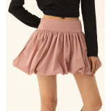 Women Summer puffy flower bud Skirt