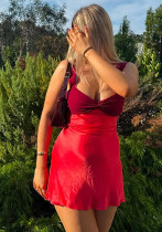 Spring Women's Sexy Low Back Strapless A-line Party Dress