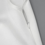 Spring Summer Square Neck Sleeveless Slim Waist Strap Dress