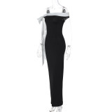 Autumn Winter Off Shoulder Sleeveless Bodycon Dress