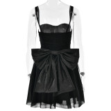 Spring Sexy Mesh Patchwork Off Shoulder Strapless Dress
