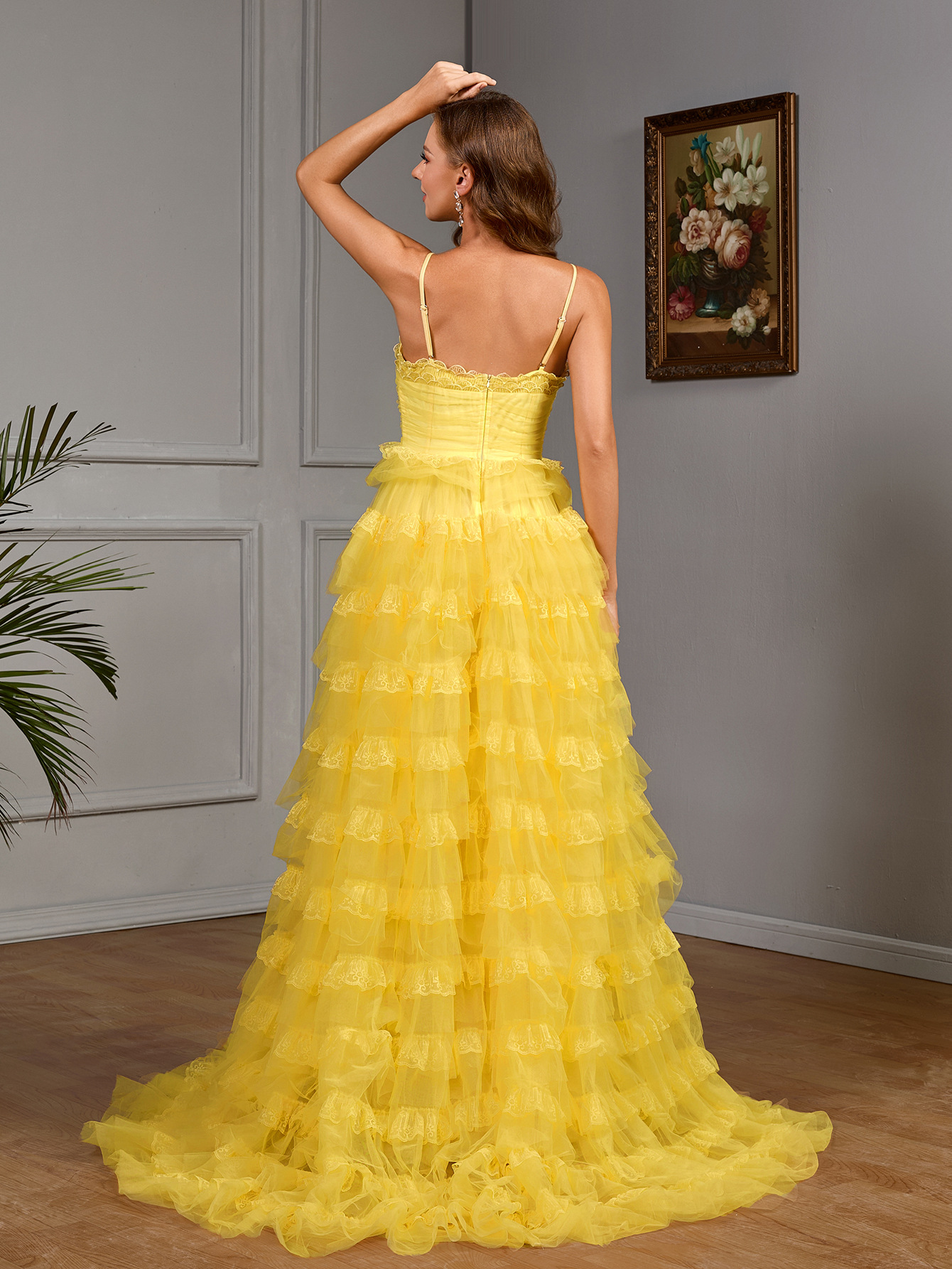 Spring Women's Strap Sleeveless Slim Long Dress Elegant Evening Gown