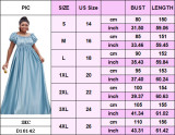 Luxury Off Shoulder Short Sleeve High Waist Maxi Dress Elegant Plus Size Evening Gown
