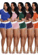Women's Casual Sports High Stretch Yoga Two Piece Shorts Set