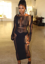 Summer Knitted Hollow Long Bodycon Dress Summer Knitted Hollow Long Bodycon Dress