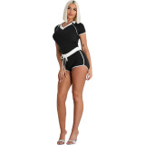 Women's Casual Sports High Stretch Yoga Two Piece Shorts Set