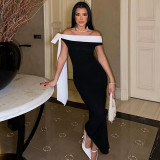 Autumn Winter Off Shoulder Sleeveless Bodycon Dress