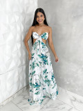 Women Printed Strapless Summer Dress