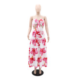 Women Printed Strapless Summer Dress