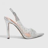 Peep Toe High Heels Rhinestone Stiletto