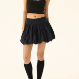 Women Summer puffy flower bud Skirt