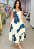 Women Printed Small Flying Sleeve Summer Dress