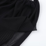 Sexy Off-Shoulder Mesh Top Women Summer Shirt