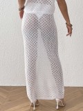 women's sexy knitting hollow long skirt holidays beach skirt