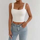 Casual Chic Women’s Tank Top Solid Color Sleeveless Blouse