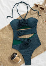 Strapless hollow sexy halter neck strap triangle one-piece swimsuit Strapless hollow sexy halter neck strap triangle one-piece swimsuit