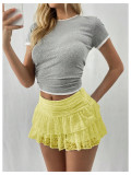 Multi-Layered Cake Skirt Sexy Fashion Lace Trim Mini Skirt
