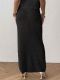 women's sexy knitting hollow long skirt holidays beach skirt