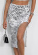 Sexy tassel sequined mid-length skirt summer style women's clothing