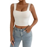 Casual Chic Women’s Tank Top Solid Color Sleeveless Blouse