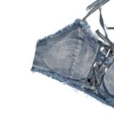 sexy night club denim bikini