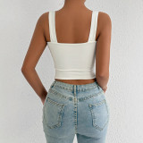 Casual Chic Women’s Tank Top Solid Color Sleeveless Blouse