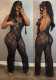 Spring and summer women's lace sleeveless sexy strap jumpsuit